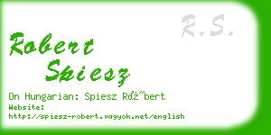 robert spiesz business card